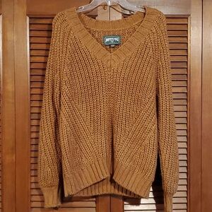 American Eagle Outfitters Mustard V-Neck Sweater